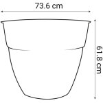 Pot de fleur rond osaka � 70 x h. 61, 8 cm orange terre battue - eda