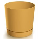 Pot de fleurs avec soucoupe moutarde 19, 9 cm tubo