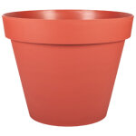 Pot de fleur toscane pop � 25 x 20, 6 cm rond - 6 litres - orange terre battue - eda