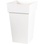 Eda - pot de fleur carr� toscane 39 x h. 65 cm - blanc