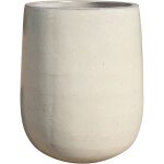 Provencelia - pot grande taille d'ext�rieur diane 23x23cm cr�me, fait main en terre cuite �maill�e, r�sistant ...