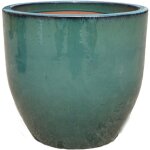 Pot grande taille d'ext�rieur lancelot 47x41cm jade, fait main en terre cuite �maill�e, r�sistant au ...