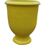 Pot grande taille d'extérieur morgane 55x69cm jaune, fait main en terre cuite émaillée, résistant au ... Pot grande taille d'extérieur morgane 55x69cm jaune, fait main en terre cuite émaillée, résistant au ...