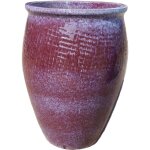 Provencelia - pot grande taille d'ext�rieur poseidon 50x68cm violet clair, fait main en terre cuite �maill�e, ...