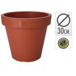 Pot de jardin dcoratif en terre cuite 30 x 26 cm rond