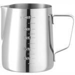 Pot à lait en acier avec verre doseur 0, 55 l 130 x 77 x 115 mm Pot à lait en acier avec verre doseur 0, 55 l 130 x 77 x 115 mm