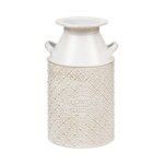 Pot � lait en m�tal 'tino' 31cm blanc