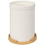 5five simply smart - pot de rangement pour ustensiles en céramique blanche naturéo avec couvercle en ... 5five simply smart - pot de rangement pour ustensiles en céramique blanche naturéo avec couvercle en ...