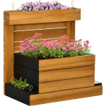 Potager sur�lev� avec 4 bacs, syst�me d'arrosage automatique, couverture en g�otextile, r�sistant aux ...