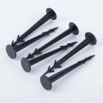 Ymyny - poteaux d'ancrage en plastique noir ulisem, 100 pices, 12 cm, rsistants aux uv
