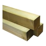 Poteau en bois en pin du nord traité autoclave classe 4 - 7x7x180cm Poteau en bois en pin du nord traité autoclave classe 4 - 7x7x180cm