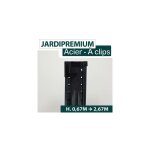 Cloture&jardin - poteau  clips gris anthracite - acier - jardipremium - 1, 57 mtre