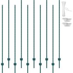 Poteaux en t en metal vevor de 7 pieds, lot de 10, piquets en acier durables pour clotures dans les jardins, ... Poteaux en t en metal vevor de 7 pieds, lot de 10, piquets en acier durables pour clotures dans les jardins, ...