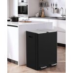 Poubelle � 2 compartiments, 2 x 30 l, � p�dale, avec filtre anti - odeur, couvercle silencieux, seau ...