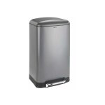 Poubelle 30l studio, poubelle cuisine  pdale avec frein de chute 'easy close', acier - plastique, 34x61x32, ...
