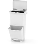 Poubelle de 36l avec 2 bacs amovibles, compartiment basculant, autocollants de classification des d�chets, ...