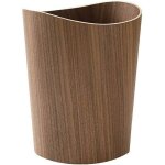 Poubelle en bois de 2, 3 gallons (environ 7, 9 litres) pour la maison ou le bureau, corbeille ronde japonaise ...