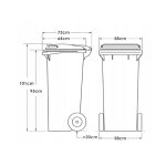 Poubelle brune organique sur roulettes 240 l