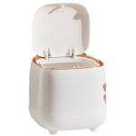 Poubelle de bureau  poussoir avec couvercle, poubelle  double couche  grande ouverture pour le salon ...