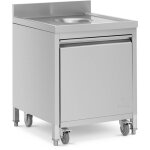Royal catering - poubelle avec roll - conteneur - 50 l - ouverture d'insertion - coulissant frontal - ...