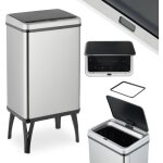 Poubelle automatique, 40 litres, couvercle lectrique, avec support pour sac, seau cuisine, en inox, ...