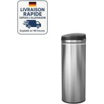 Poubelle � capteur automatique 50 l acier au carbone - fonction de fermeture en douceur - poubelle sans ...