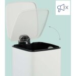 Poubelle carree a pedale 6 l avec couvercle a fermeture amortie