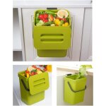 Poubelle compost cuisine 5 l int�rieur comptoir couvercle vert - a