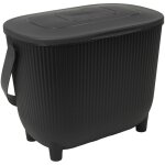 Eda - poubelle  compost 10 l avec filtre  charbon - ouverture xxl - filtre anti - odeurs - design moderne ...