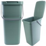 Poubelle avec couvercle et poignée, poubelle en plastique, pour le tri des déchets, rectangulaire, avec ... Poubelle avec couvercle et poignée, poubelle en plastique, pour le tri des déchets, rectangulaire, avec ...