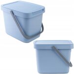 Poubelle avec couvercle et poignée, en plastique, pour le tri sélectif, rectangulaire avec couvercle ... Poubelle avec couvercle et poignée, en plastique, pour le tri sélectif, rectangulaire avec couvercle ...