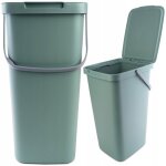 Poubelle avec couvercle et poigne, poubelle en plastique, pour le tri slectif, rectangulaire, avec ...