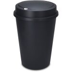 Spetebo - poubelle avec couvercle push en anthracite - capacit env. 50 litres - poubelle