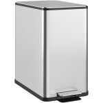 Poubelle de cuisine 10l, en acier inoxydable avec couvercle � fermeture douce, compacte avec seau int�rieur ...