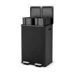 Costway - poubelle cuisine 2 x 30l, poubelle tri selectif en acier inox, anti - empreinte, 2 seaux intérieurs ... Costway - poubelle cuisine 2 x 30l, poubelle tri selectif en acier inox, anti - empreinte, 2 seaux intérieurs ...