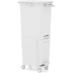 Poubelle de cuisine 3 en 1 avec bac basculant et roulettes