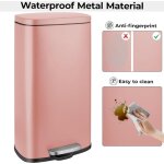 Poubelle cuisine 30 litres, poubelle  pdale en acier mtal avec couvercle, seaux intrieurs amovible ...