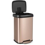 Costway - poubelle cuisine 50 litres en acier inox, poubelle rectangulaire pédale amortisseur, casier ... Costway - poubelle cuisine 50 litres en acier inox, poubelle rectangulaire pédale amortisseur, casier ...