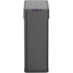 Poubelle automatique inox silverlake noir 70l