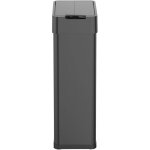 Poubelle de cuisine automatique silverlake noir acier inoxydable 90l