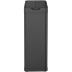 Poubelle de cuisine automatique silverlake noir acier inoxydable 90l