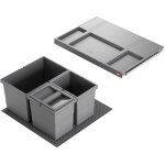 Poubelle de cuisine encastrable as allegro s220 14l + 2x6, 5l hailo