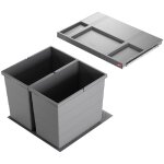 Poubelle de cuisine encastrable as allegro s350 2x28l hailo