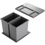 Poubelle de cuisine encastrable as allegro s380 2x28l hailo