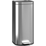 Poubelle cuisine - homcom - 30l - seau int�rieur amovible, couvercle � fermeture douce - m�tal - 29x36x59, ...