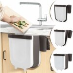 Forehill - poubelle de cuisine pliante blanche et noire large