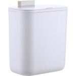 Poubelle cuisine relaxdays, 9 l, poubelle compost suspendue, pour d�chets organiques, en plastique, blanche ...