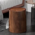 Poubelle double style chinois r�tro effet bois - 12l grande capacit� poubelle pour salon cuisine int�rieur ...