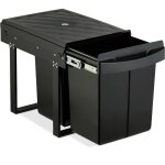 Relaxdays poubelle encastrable pour la cuisine, 2 bacs de 20 litres chacun, hlp : 41, 3 x 34 x 51, 8 ...