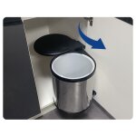 Poubelle encastrable pivotante, 14 l, poubelle sous vier pivotante